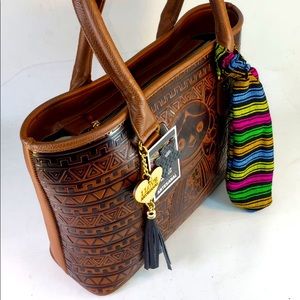 Leather tote bag for women (genuine leather)